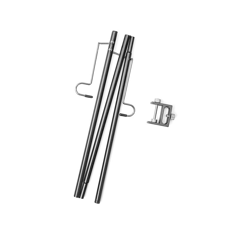 PACOONE Portable Detachable Light Stand Camping Lantern Lamp Hanger Ultralight Light Holder Brackets Tourist Equipment: black