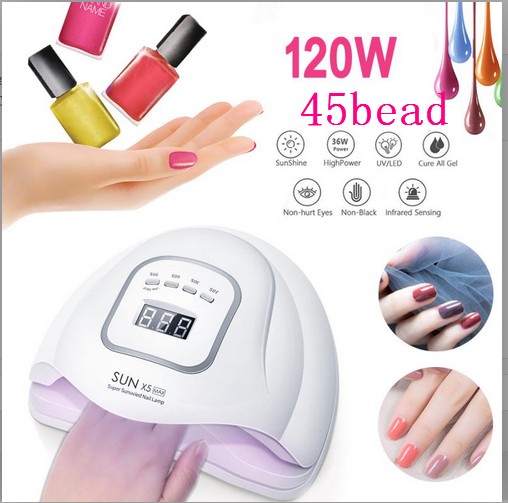 120W Witte ZON X5 MAX Nail UV LED Nail Lamp Gel Nail Droger Cure Manicure Nail Machines Nail Art lamp Nagels Schoonheid Manicure Gereedschap