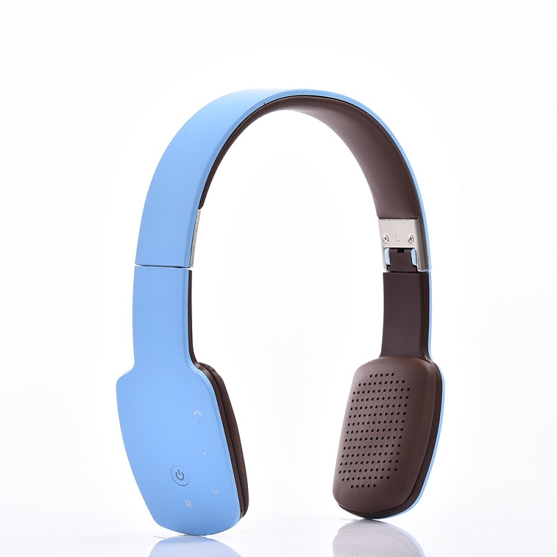 Casque sans fil 3.5mm ligne en Bluetooth pliable casque sport stéréo casque avec micro mains libres fone de ouvido Bluetooth: Bleu