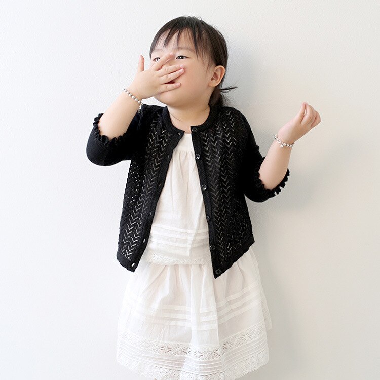 Lente zomer peuter kindermeisjes vest gebreide katoenen casual kinderkleding