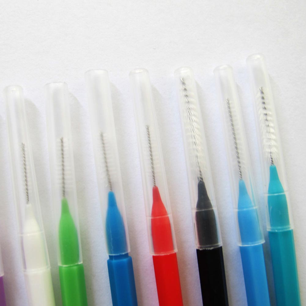 Interdental Brushes Dental Floss Teeth Brush Cleaning Toothpick Push-pull Interdental Brush Orthodontic Dental Cleaning
