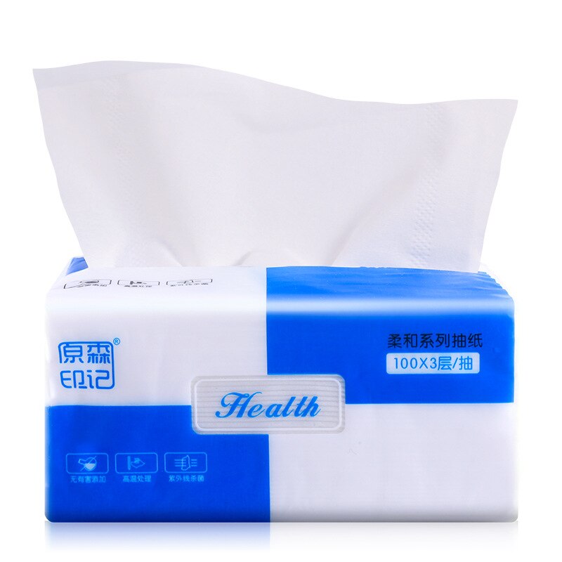 Yuansen imprint paper towel 300 pieces of log tissue paper and baby tissue paper extraction type face tissue paper