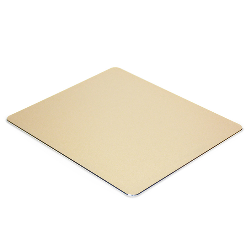 Geschäft-Mauspad aus Metall, doppelseitiges Aluminium, wasserdicht, rutschfest, hartes Mauspad, geeignet für Büro, MacBook, Laptop: 26x21 cm / dunkel Grau
