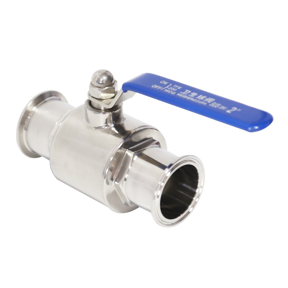 Food grade Ferrule Type For Homebrew Diary Product 2" 1" Inch 304 Stainless Steel Sanitary Ball Valve Tri Clamp 50.5-91mm