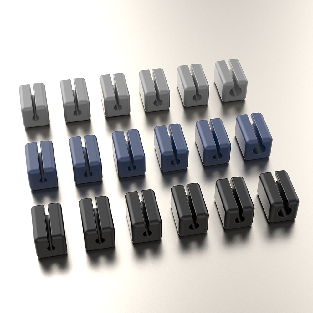 Cable Management, Magnetic Cable Holder, Desktop Multipurpose Cord Keeper, 5 Clips for Lightning Cables, USB C / Micro Cables