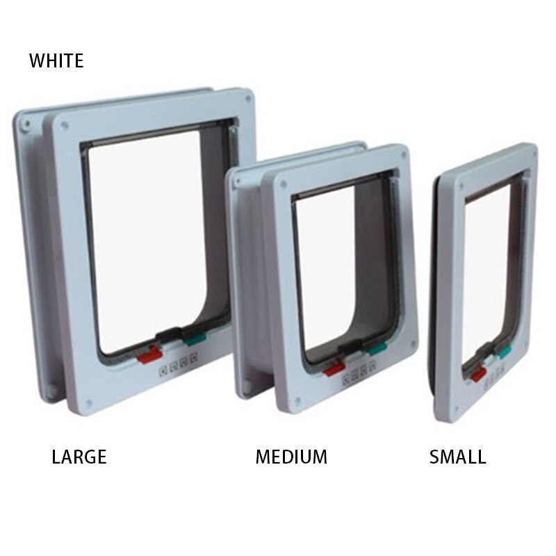 Small Cat Gate Door Kit Pet Dogs Flap Doors Window Door Screen Doggie Flap Safe Dog Cat Flap Door for Dog Cats Kitten Plastic