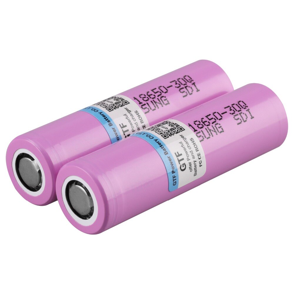 100%  originale 3.7v 18650 batterier 3000 mah inr 18650 30q 20a utladet li-ion oppladbart batteri for lommelykt