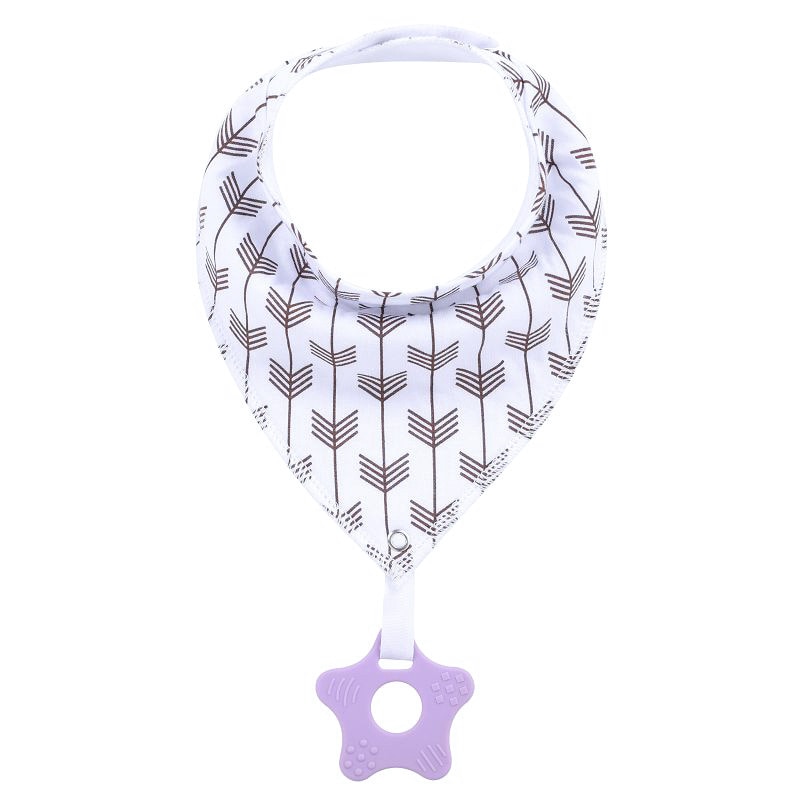 100% coton bio bébé Bandana bavoirs et jouets de dentition Super absorbant et doux unisexe -né bavoirs