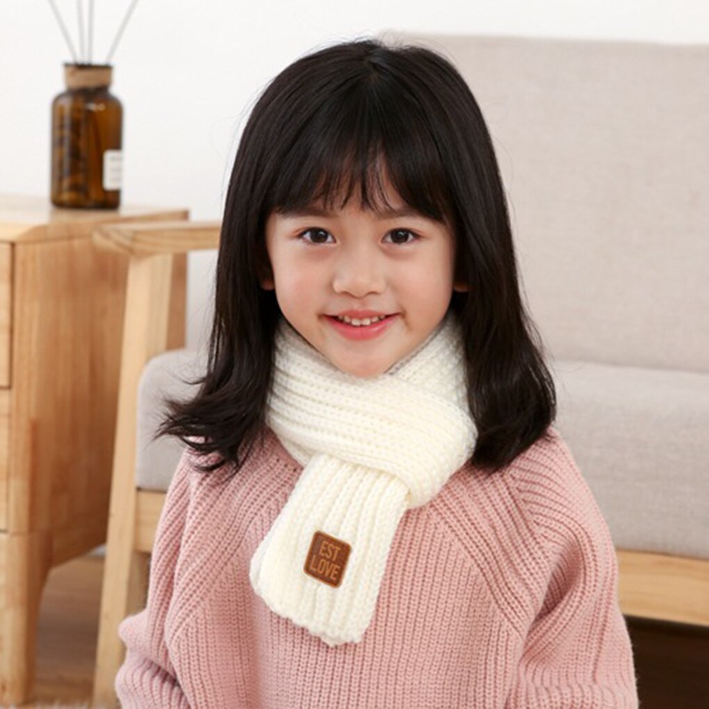 Bufanda tejida de invierno para niños y niñas, bufanda para bebés con pompón y cuello cálido, bufandas tejidas con cuello de lana