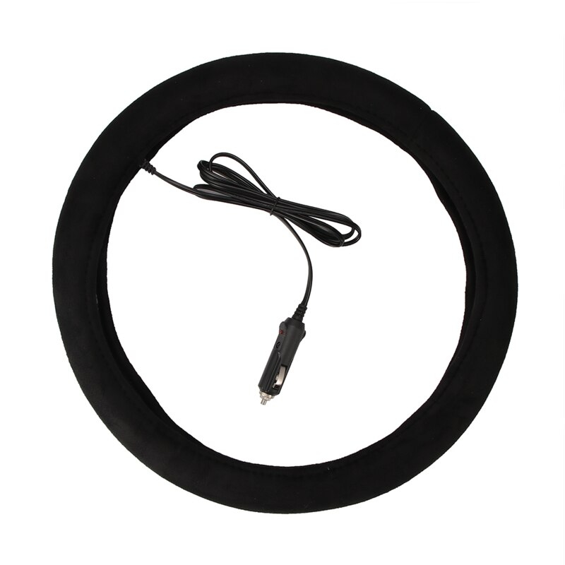 Housse chauffante pour volant de voiture, en daim, accessoires doux pour automobile
