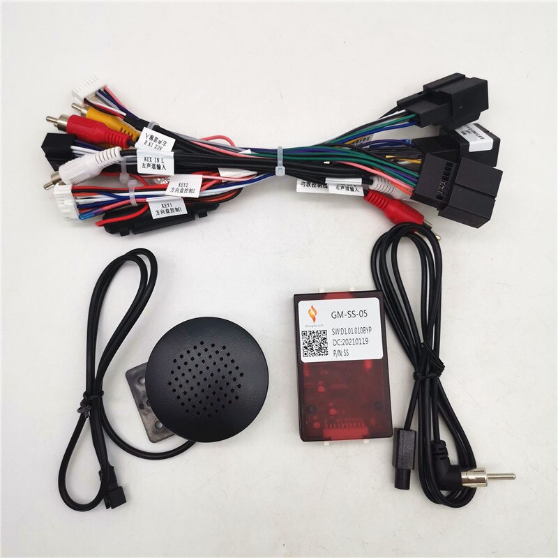 Car 16Pin Android Audio Wiring Harness With Canbus Box For Tahoe Yukon Suburban Silverado Sierra Traverse Aftermarket Audio
