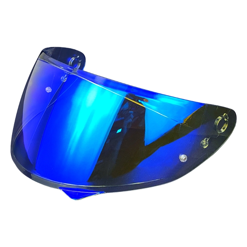 Visores cascos con visión angular, fácil instalación, lentes para cascos motocicleta, equipo para montar en simples: Azul
