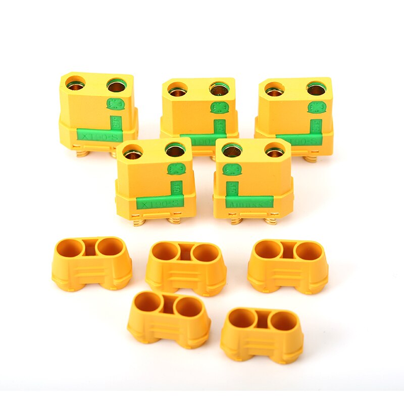 Amass XT90S 10PCS XT90 Connector Anti-Spark Male Female Connector with cover Sheath Housing VS XT60 Deans for RC Lipo Battery