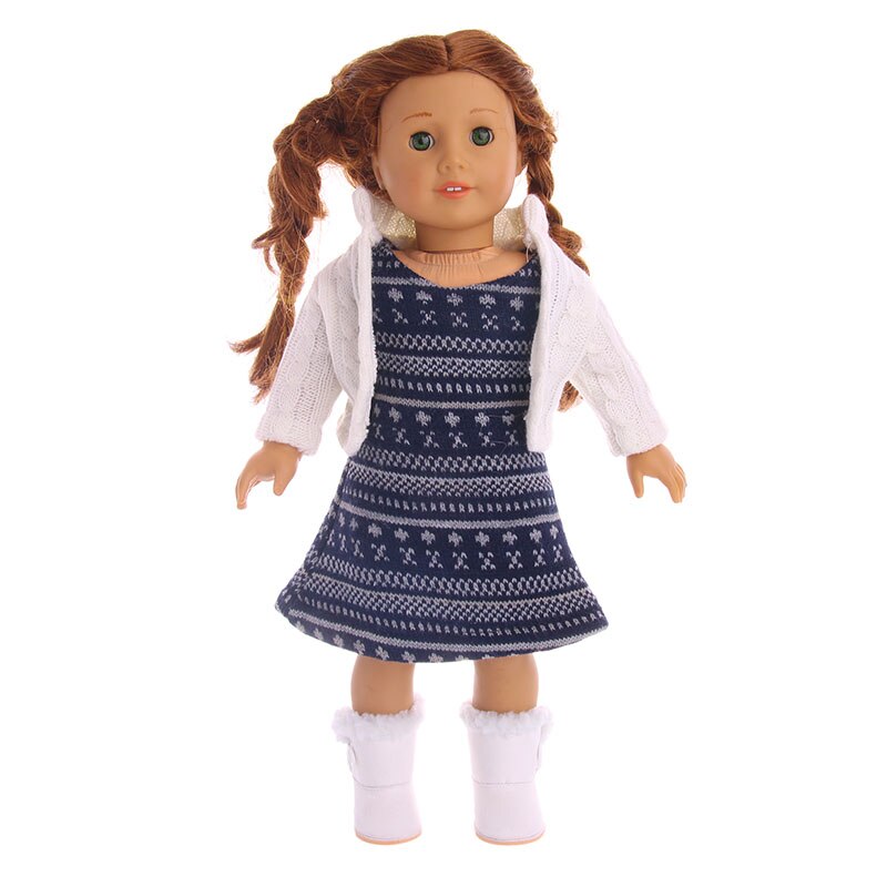 4 unids/set muñeca ropa chaleco camiseta falda Leggings para 18 pulgadas americano y 43 Cm muñeca nacida para generación Navidad bebé niña juguete: n1463