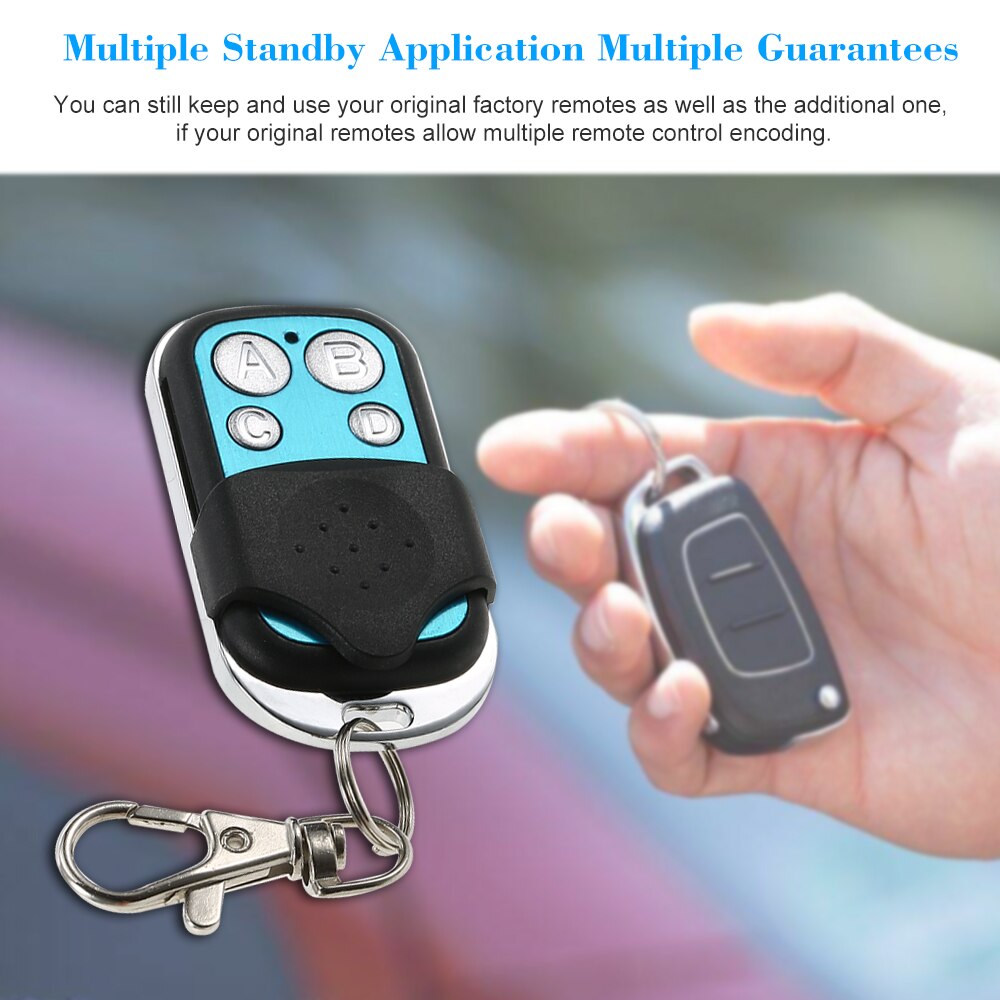 Remote Control Copy 4 Channel Cloning Duplicator Key Fob A Distance Learning Electric Garage Door Controller 433 MHz RF