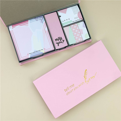 Creatieve leuke doos mode memo sticker Sticky Notes doos verpakt bericht paster: Army Green