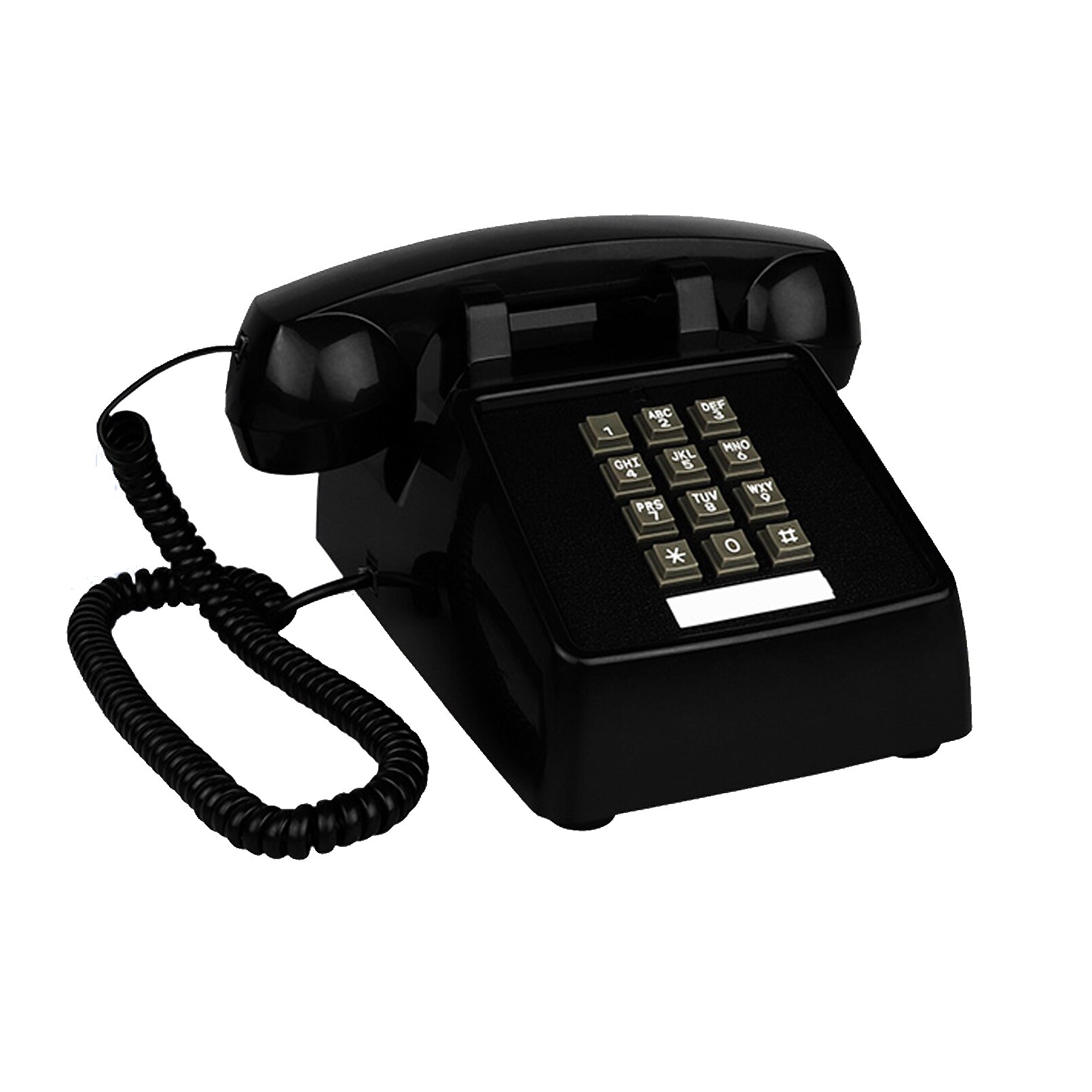 Black Landline Phones with Loud Ring for Home Office Hotel School Corded Single Line Heavy Desktop Basic Telephone for Seniors