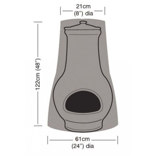 Tuin Outdoor Zwart Waterdicht UV Chimenea Vorm Protector Cover