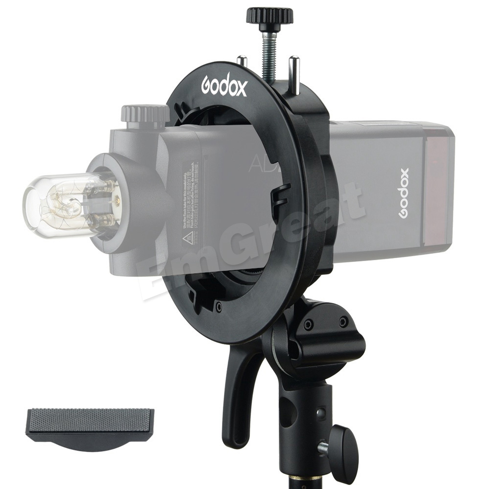 Godox S2 Speedlite S-Type Bracket Bowens Mount Holder for Godox V1 AD200Pro AD400Pro AD200 V860II TT685 TT600 TT350 Tilt Control