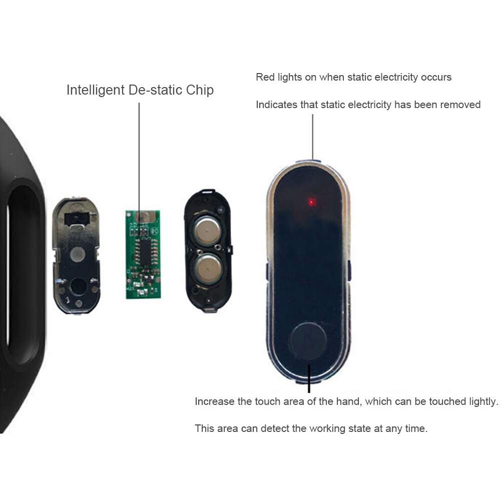 Adjustable Wireless Anti-static Bracelet Electrostatic Discharge Wristband Strap Adjustable Wireless Anti-static Bracelet