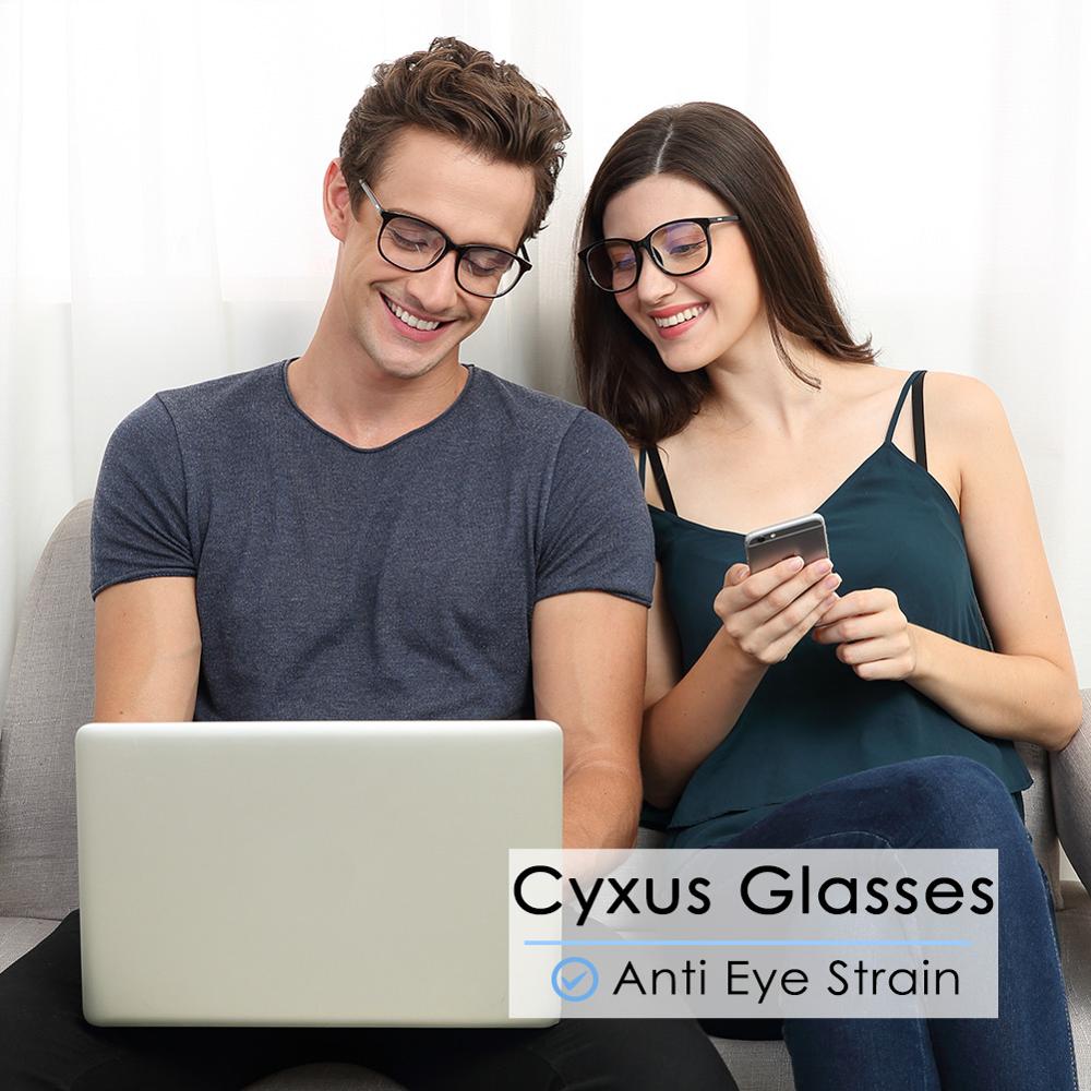 Cyxus Luce Blu di Blocco Occhiali Da piazza nerd Occhiali Da vista Telaio anti Blu raggio di Gioco per computer Occhiali anti UV per le Donne Degli Uomini 8121