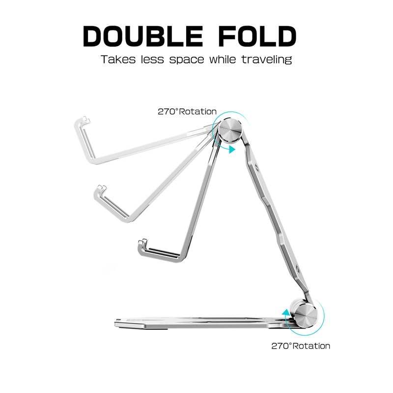 SUPCASE Aluminum Tablet Stand Mobile Phone Desk Stand Holder Universal Folding Adjustable Mount Holder For Phone iPad 4-8" inch