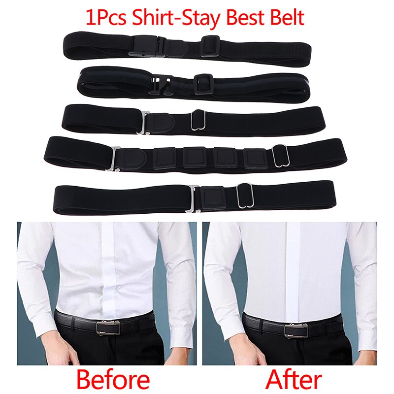 1pcs Belts Available Easy Shirt Stay Adjustable Belt Non-slip Wrinkle-Proof Shirt Holder Straps Locking Belt Holder