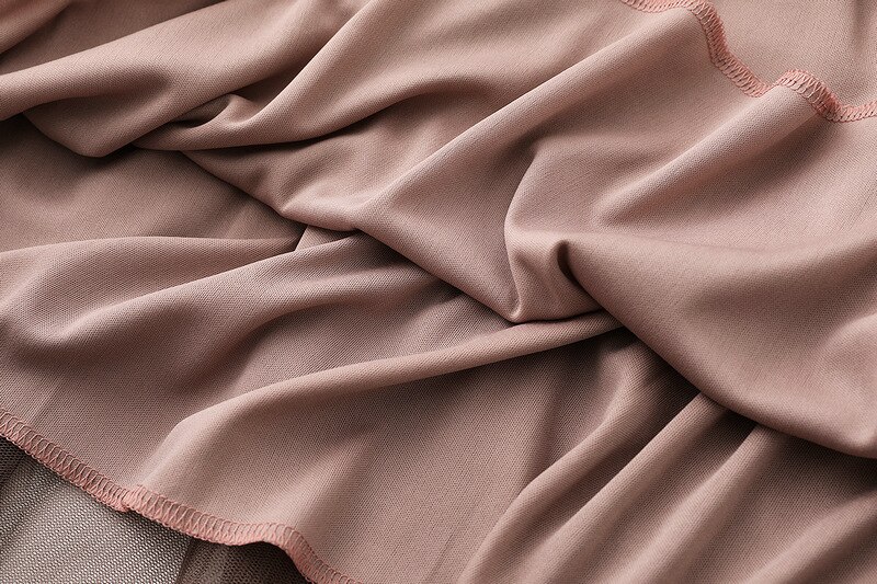 Falda larga de tul de 3 capas para otoño e invierno, falda Swing de estilo coreano para mujer, color rosa, verde, gris, azul, marrón, negro
