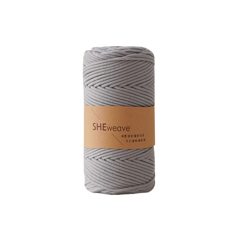 Cuerda de hilo de colores para manualidades, cordón de macramé de algodón trenzado de 3mm, para decoración del hogar y boda, DIY, 100M