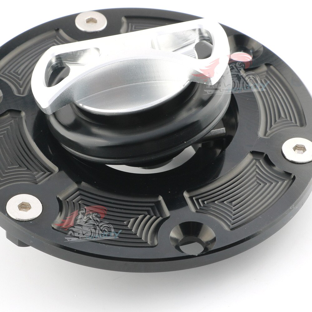Billet CNC Keyless Gas Fuel Tank Cap Cover For Aprilia RS125/RS250 All Years / RSV1000 Mille 1998 - 2000