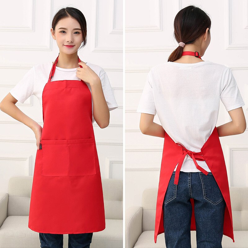 Hanging Neck Adjustable Apron Men Women Canteen Restaurant Home Kitchen Cooking Uniform BMF88