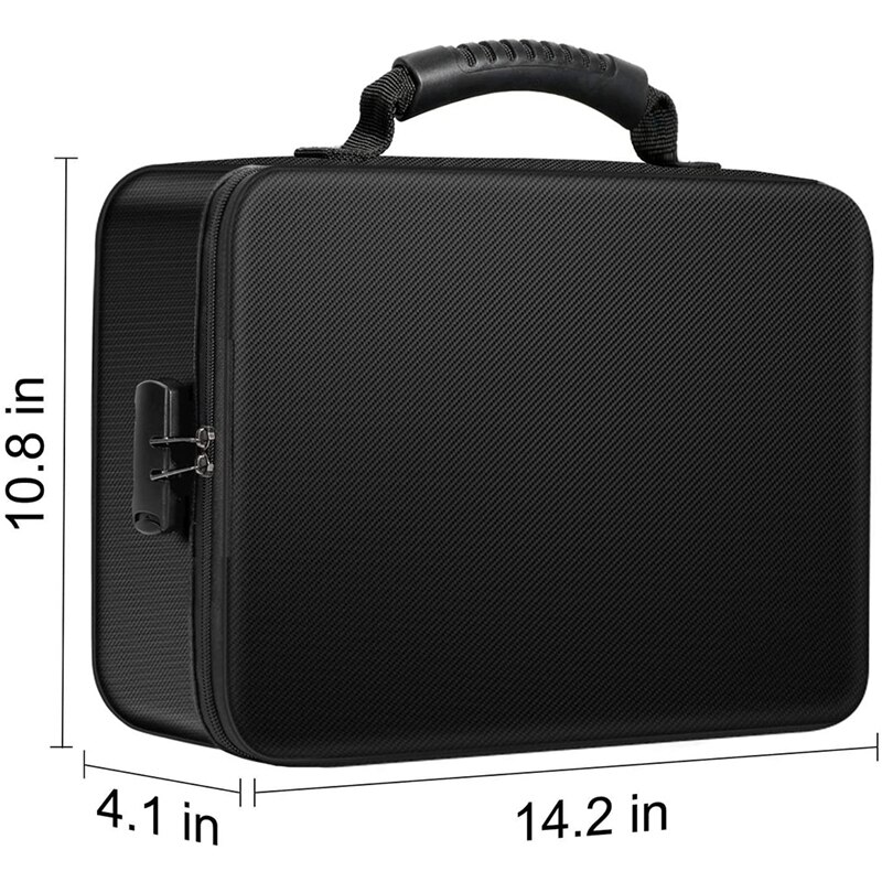 Organizer Bag Fireproof Document Bag with Lock Portable Filing Storage Box Holder for Document File Passport Certificate