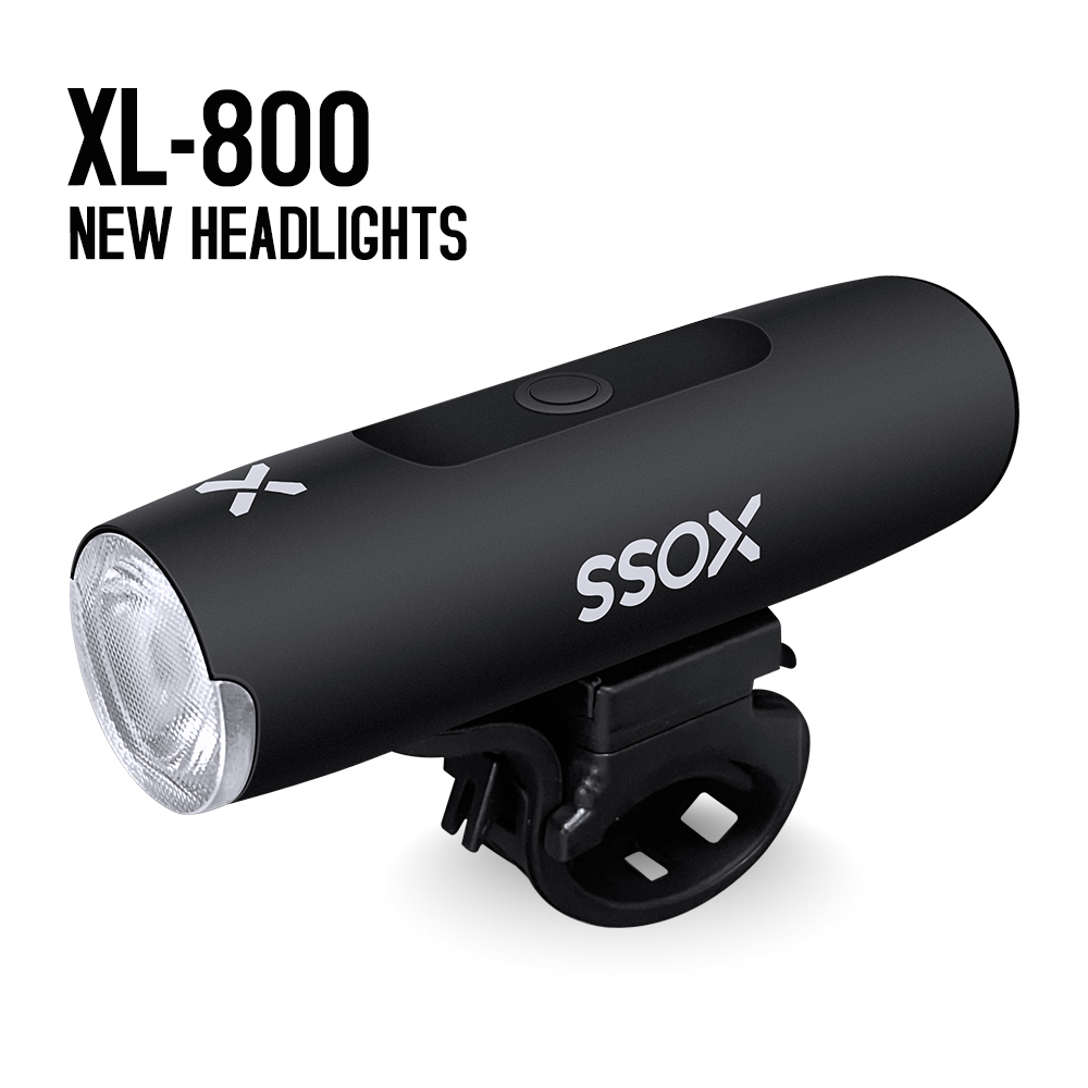 XOSS XL-800 Bike Light Headlight Waterproof USB Rechargeable Road MTB Front Lamp Bicycle Light Aluminum Ultralight Flashlight: WHITE