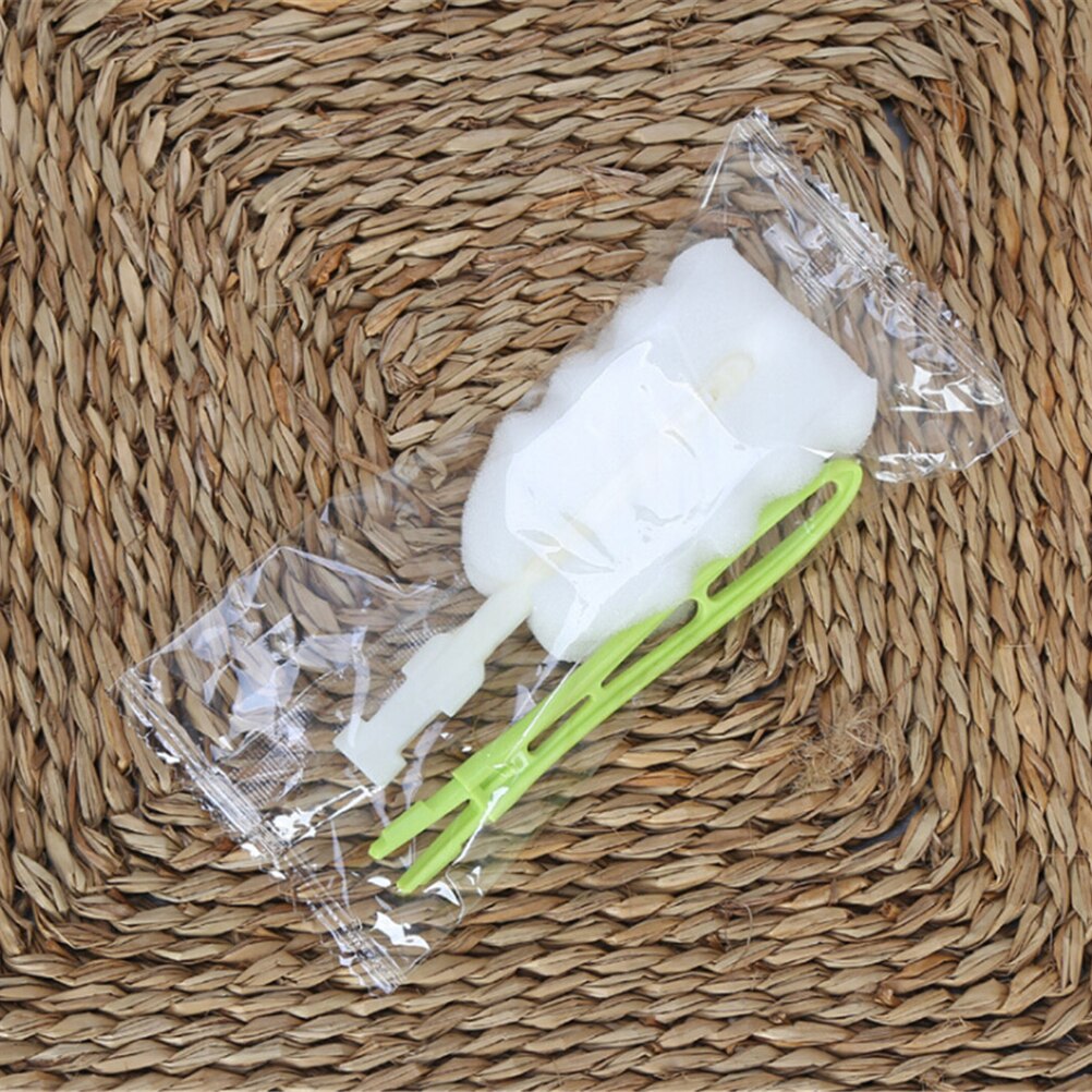 25cm Plastic Handle Baby Bottle Cleaning Tool Cup Cleaner With Strong Decontamination Removable Sponge Cup Brush