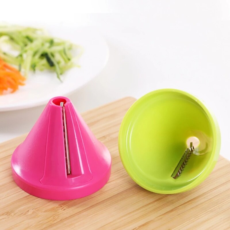 Rallador en espiral multifuncional de mano, rallador giratorio de verduras y frutas, rallador portátil de patata y zanahoria, utensilios creativos de cocina