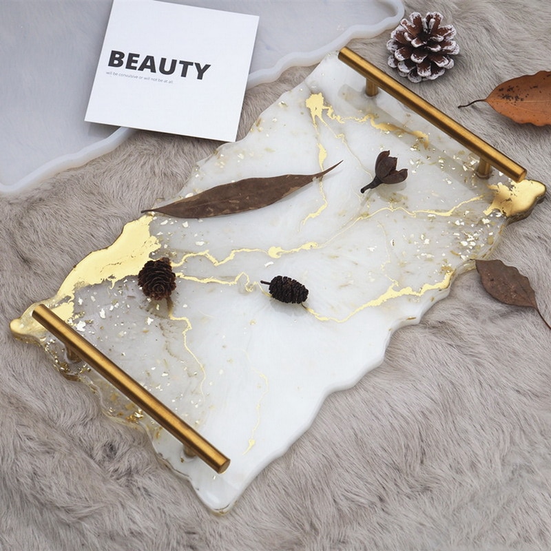 Coaster Molds Resin Casting Silicone Coaster Molds for Cake Fruit Holder Resin Epoxy Tray Coaster Mold Kit