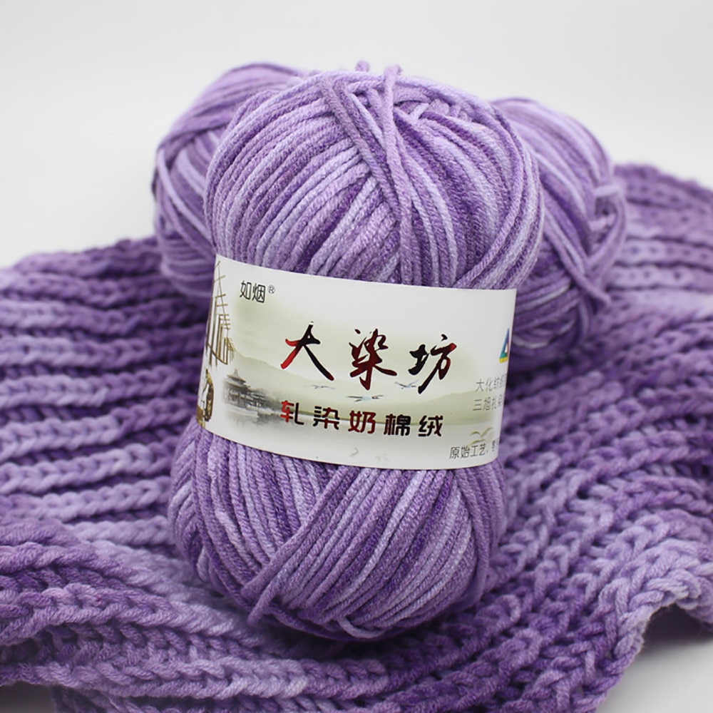 1PC Garn Winter Warme Milch Baumwolle Wolle Chunky Bunte Hand Stricken Baby Milch Baumwolle Häkeln Strickwaren Wolle Baumwolle Garn