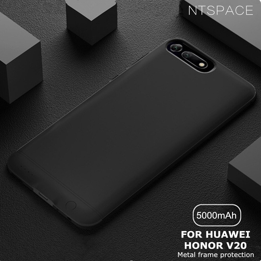 5000 2600mah のメタルフレーム耐衝撃バッテリー huawei 社の名誉のためケースパワーバンクバックアップバッテリカバー充電 V20 表示 20