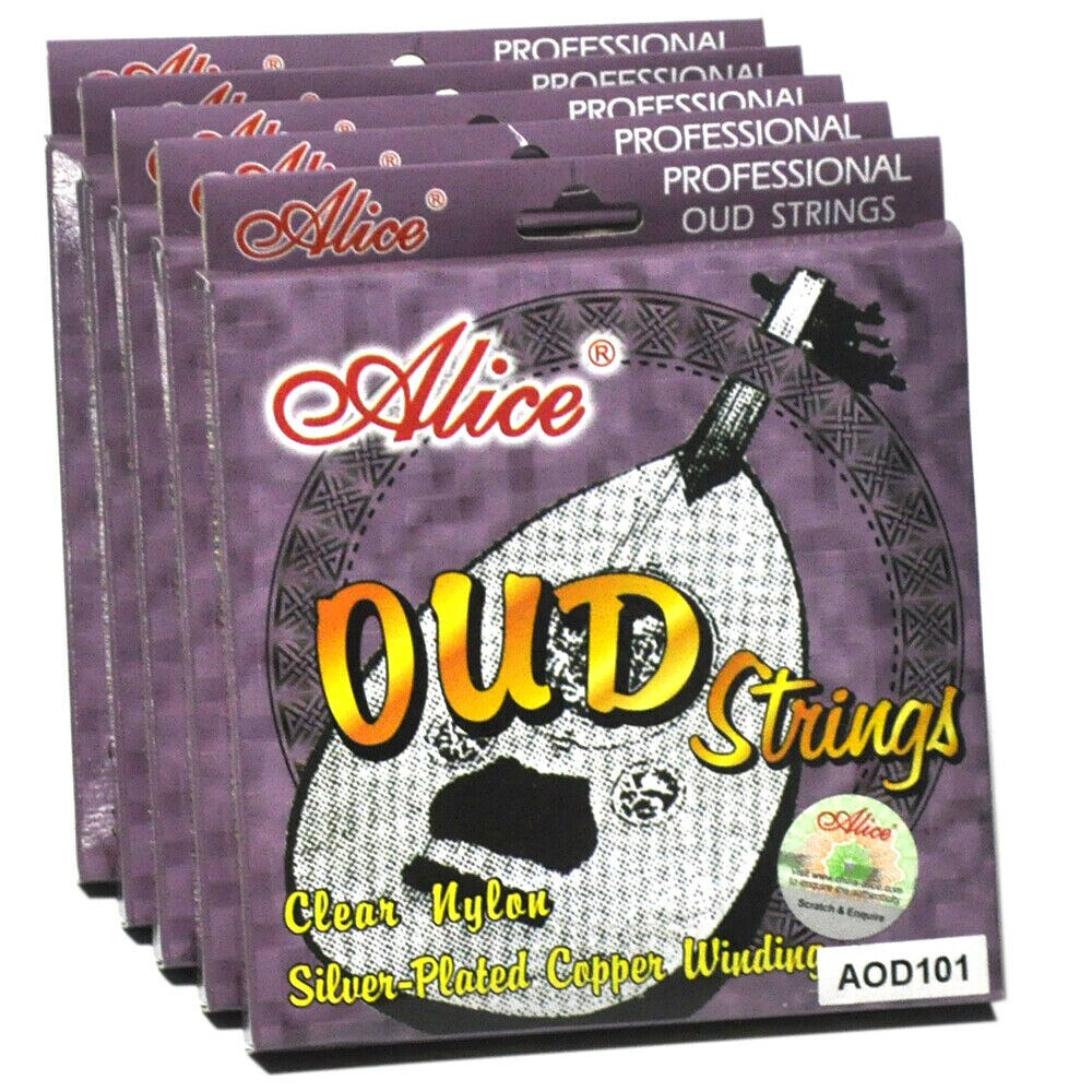5 Sets Alice AOD101 Ud Oud 10-String Clear Nylon Verzilverde Koperen Wond
