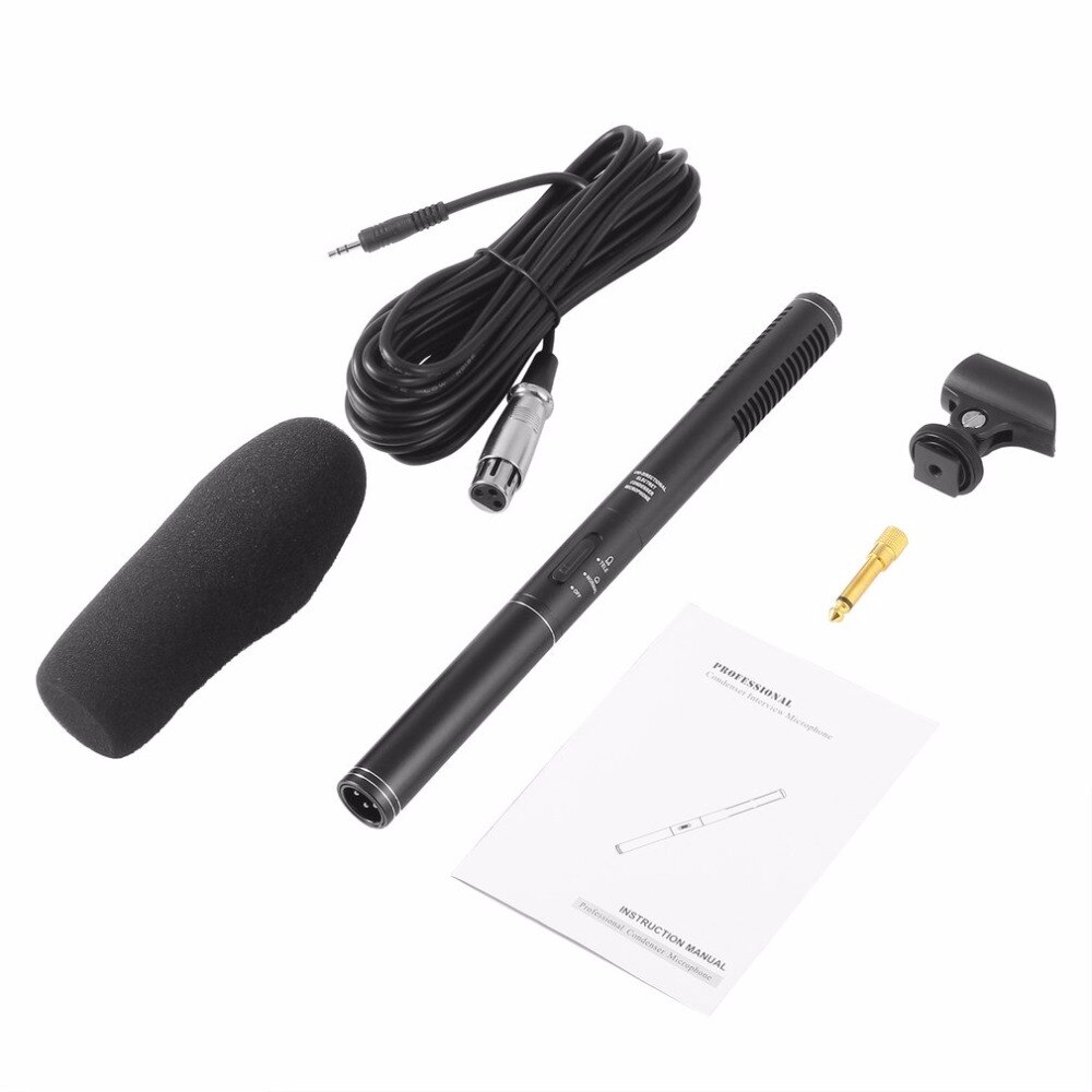 High Sensitivity Vioce Recording Broadcast Stereo Condenser Interview Uni-Ultra-Directional Microphone