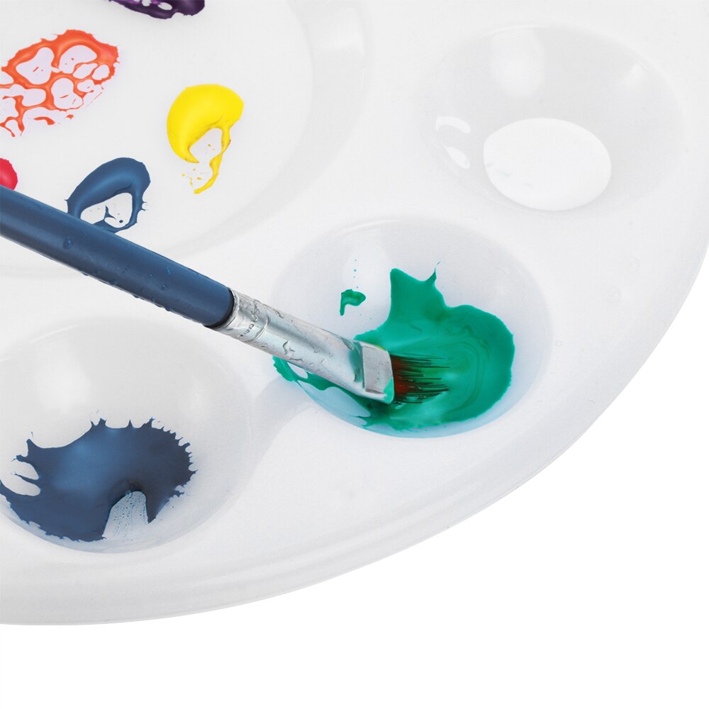 11 Wells Plastic Palette Art Paint Plastic Drawing Tray Color Palette For Oil Watercolour White Painting Pallet
