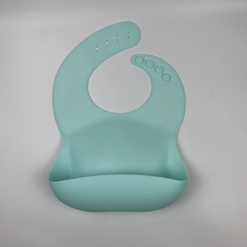 Modieuze Silicon Borstplaat Baby Bib Waterdichte Siliconen Bib Infant Bandana Bib Pasgeboren Voeden Anti-Kwijlen Kinderen Bib: Green