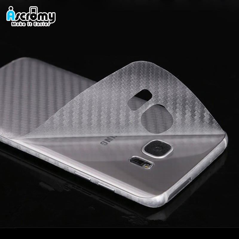 Ascromy Carbon Fiber Back Skin Phone Stickers For Samsung Galaxy S7 edge S7edge galaxys7edge Cell Protection Mobile Accessories