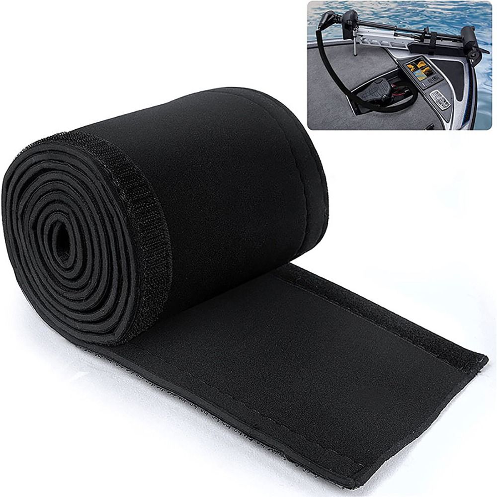Manicotto per organizer per cavi motore da traina, copertura per cavi motore da traina con manicotto da traina in neoprene nero da 60 pollici di L: Default Title