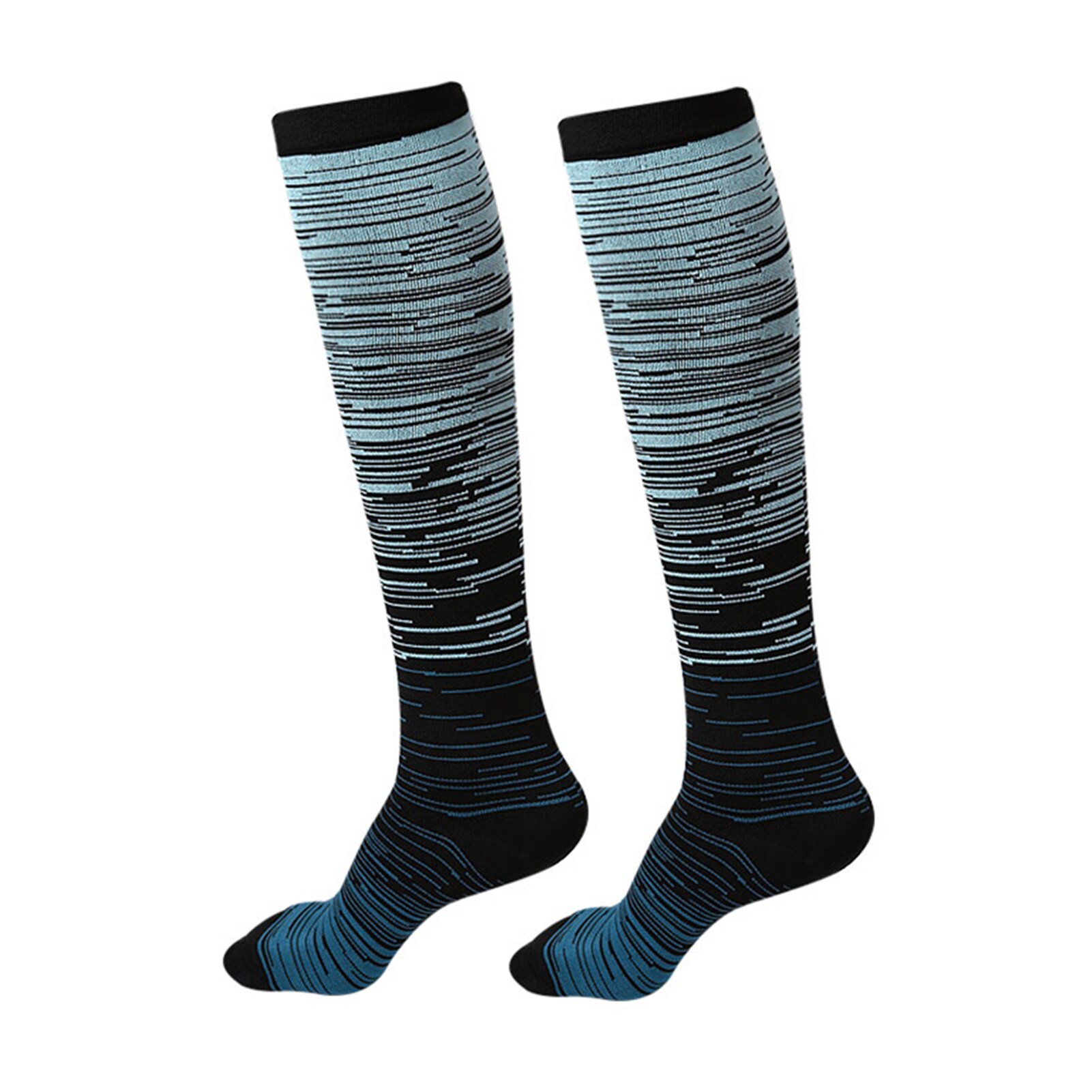 Winter warme skisokken dames dikke thermische sport snowboard voetbal fietsen skiën paardrijden basketbal wandelen compressiekous: Blauw 1 paar / L-xl