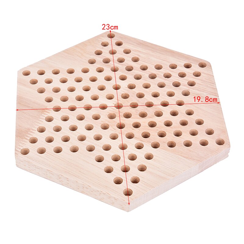 1 set Most Popular Traditional Hexagon Wooden Chinese Checkers Family Game Set