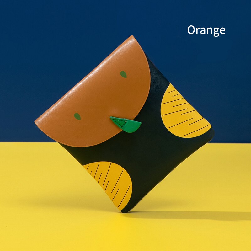 Qudai Waterdichte Opslag Grappig Gezicht Tas Leuke Sanitaire Zakjes Draagbare Card Makeup Lipstick Sleutel Oortelefoon Data Kabels Organizer: Orange