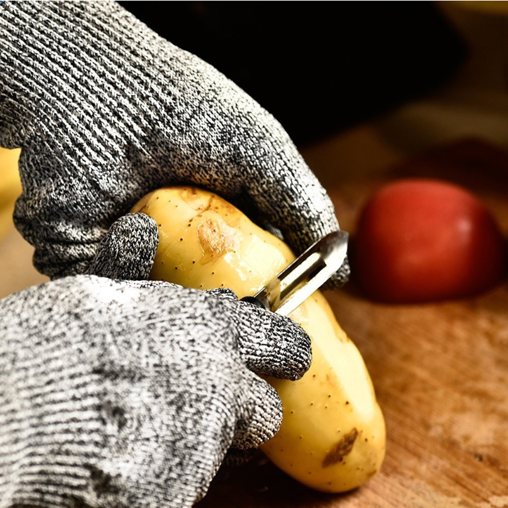 1 pair High-strength Grade Level 5 Cut Resistant Gloves S/M/L/XL Anti Cut Gloves Kitchen Cut Resistant Gloves Kitchen Supplies