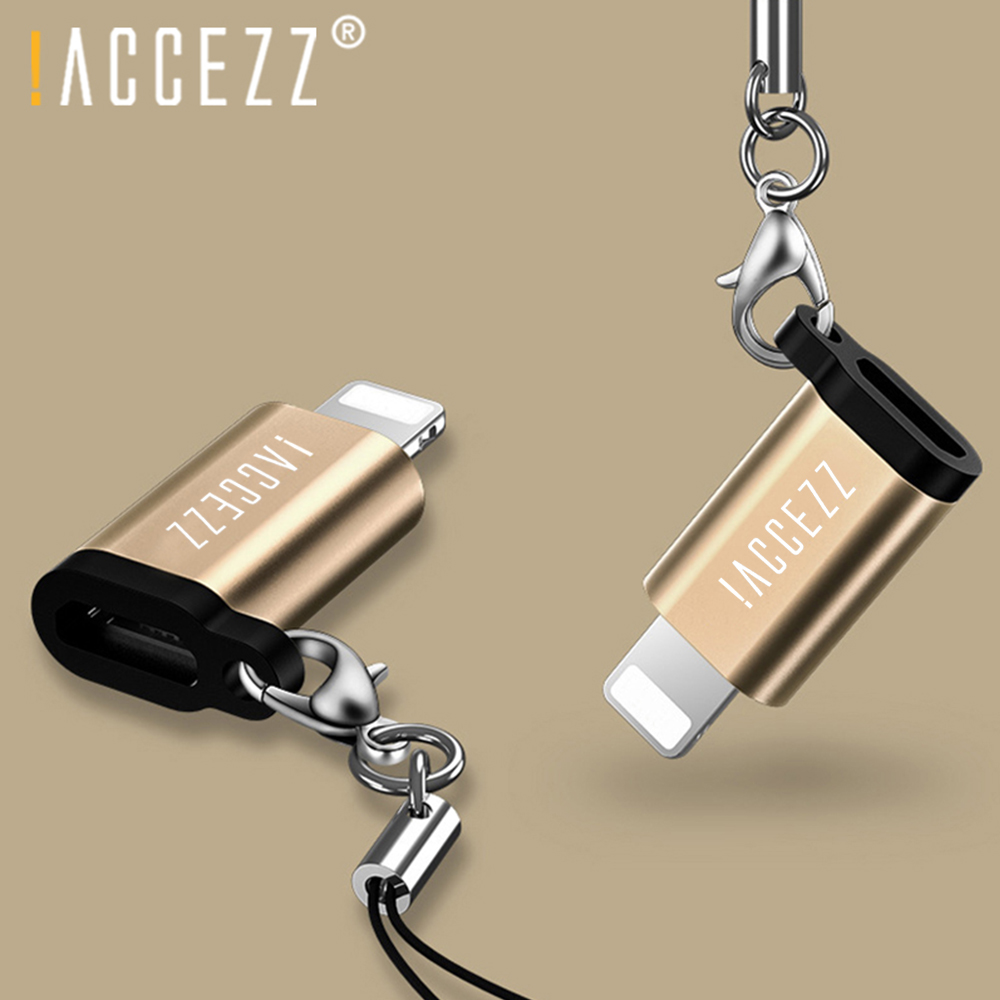 !! Accezz-adaptador otg 4pc com micro usb fêmea para iluminação de 8 pinos para iphone x xs max xr 7 8 6s plus, conversor de carregador e sincronização de dados para telefone