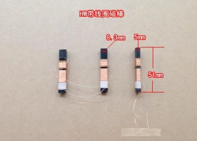 Antenna Magnetic Rod Radio Ferrite Antenna Magnetic Rod Diameter 8.3x Length 51mm Coil Magnetic Rod